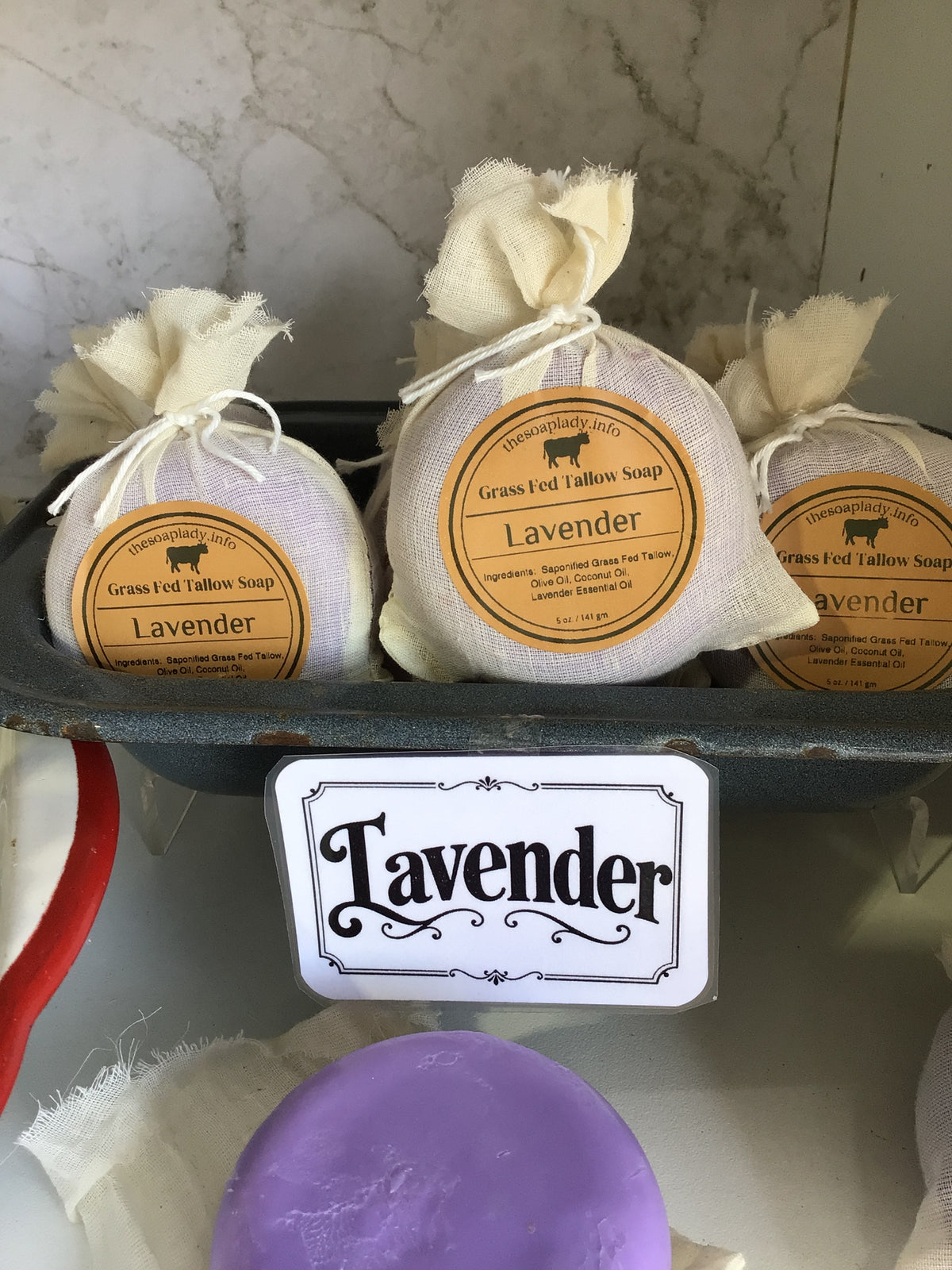 Grass-Fed Tallow Soap- Lavender