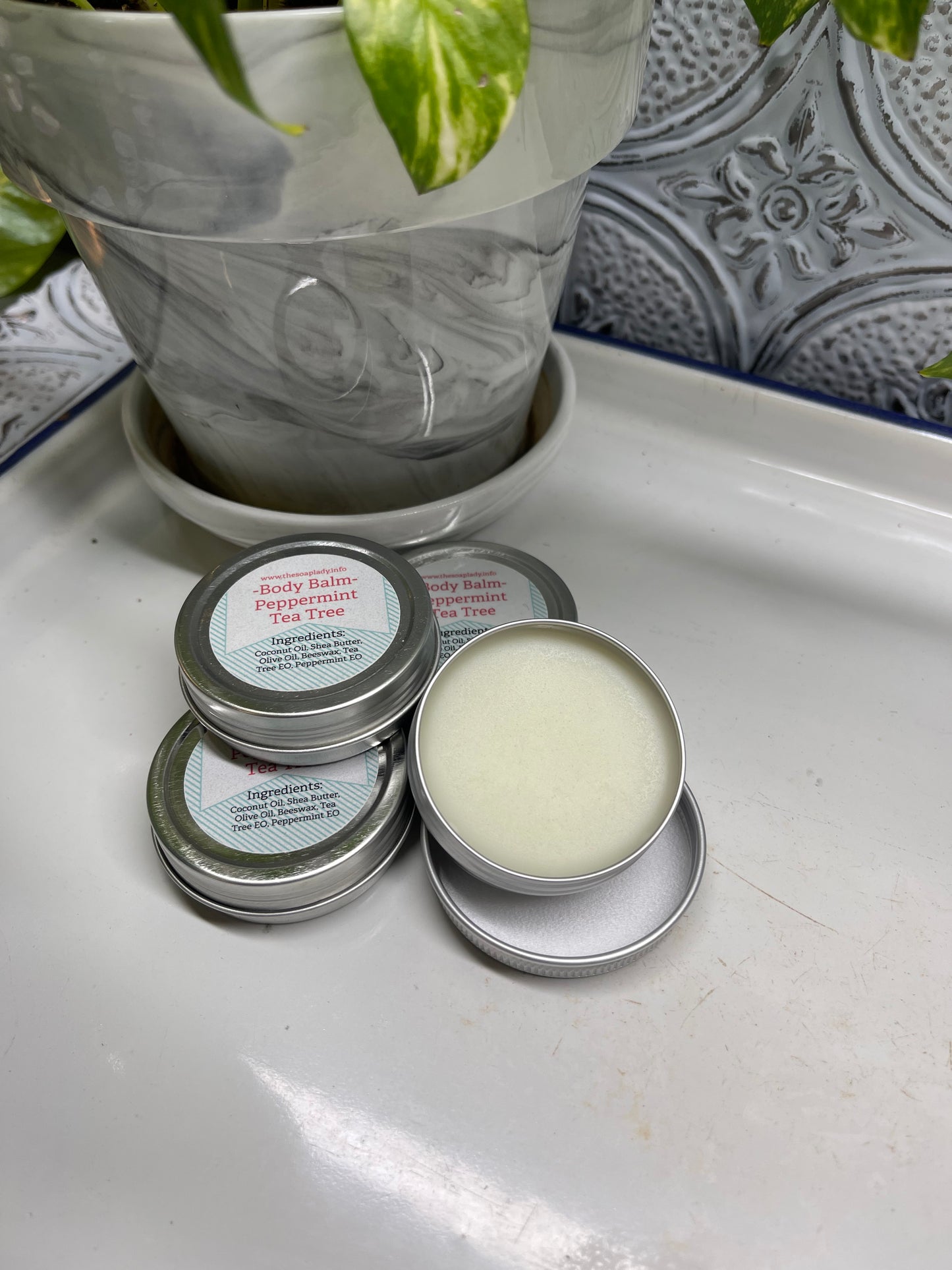 Peppermint Tea Tree Body Balm- 1 oz. Tin