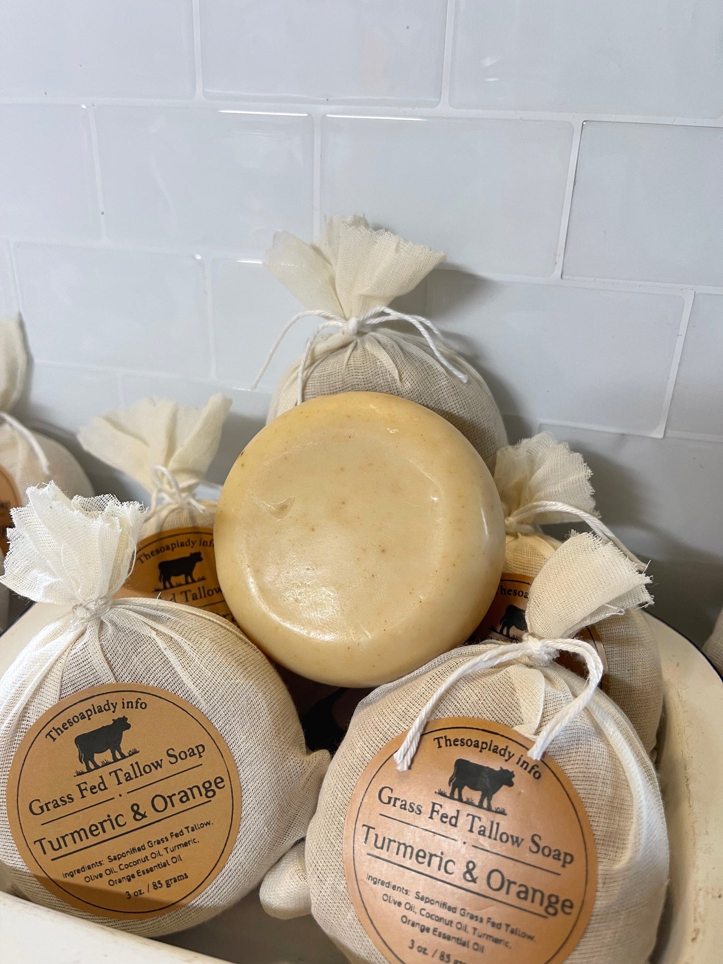 Grass-Fed Tallow Soap- Turmeric & Orange