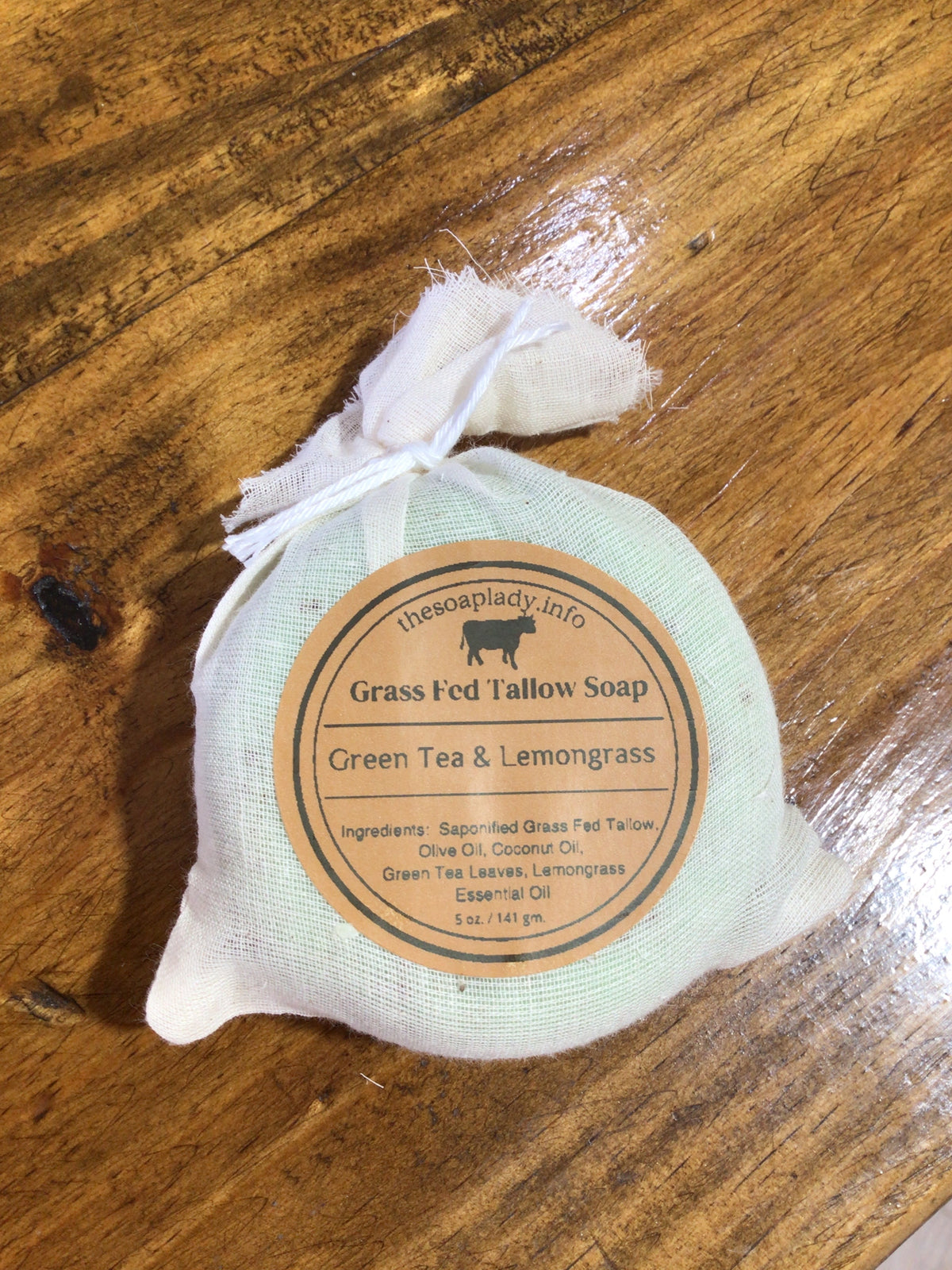 Grass-Fed Tallow Soap- Green Tea & Lemongrass