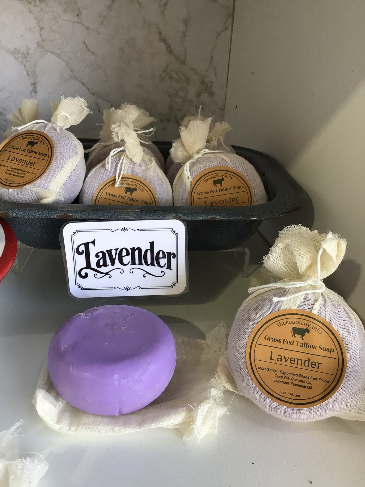 Grass-Fed Tallow Soap- Lavender