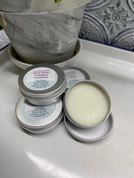 Orange & Lavender Body Balm- 1 oz. Tin.