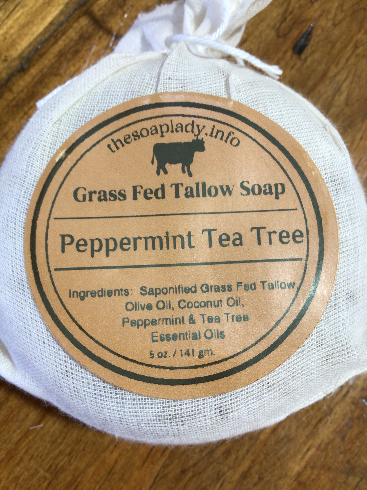 Grass-Fed Tallow Soap- Peppermint Tea Tree